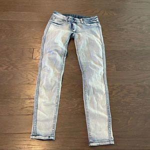 Flip side reversible denim blue jeans size 1